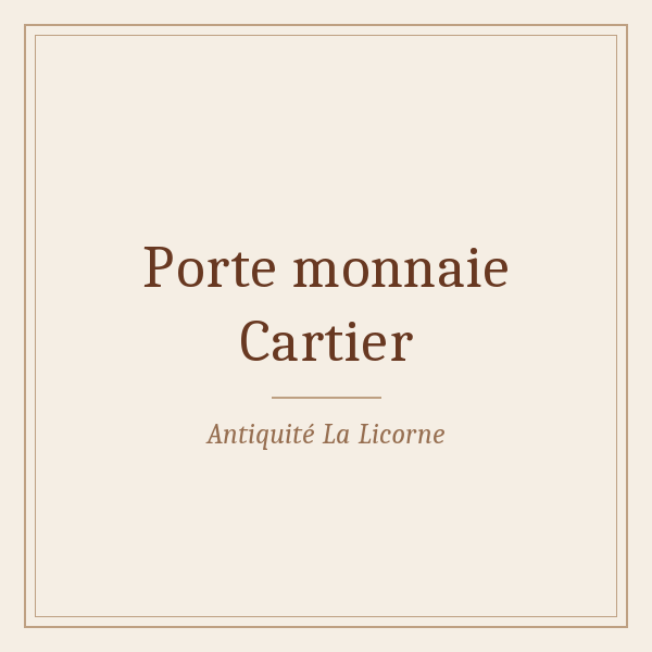 Porte monnaie Cartier