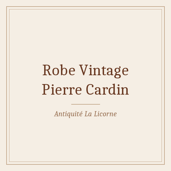 Robe Pierre Cardin