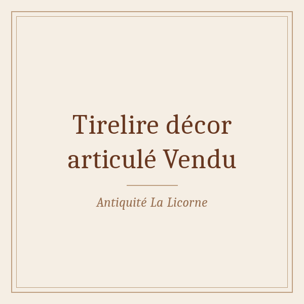 Tirelire décor articulé